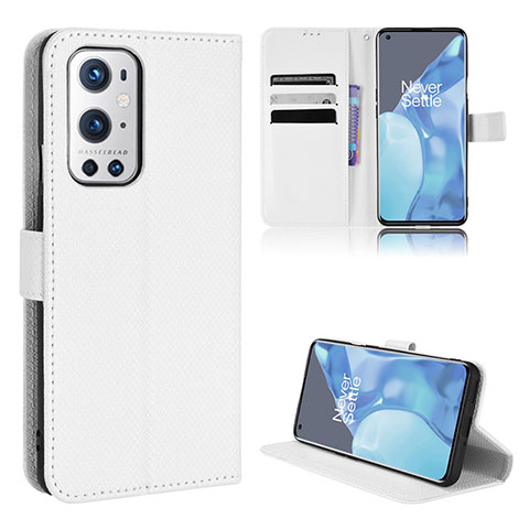 Funda de Cuero Cartera con Soporte Carcasa BY1 para OnePlus 9 Pro 5G Blanco