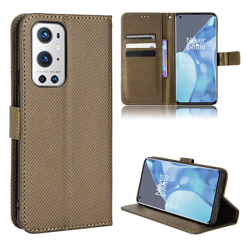 Funda de Cuero Cartera con Soporte Carcasa BY1 para OnePlus 9 Pro 5G Marron