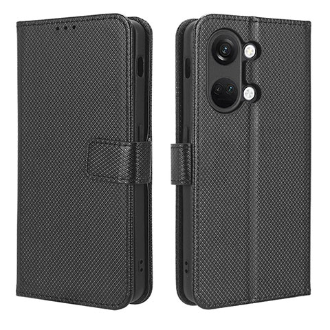 Funda de Cuero Cartera con Soporte Carcasa BY1 para OnePlus Ace 2V 5G Negro