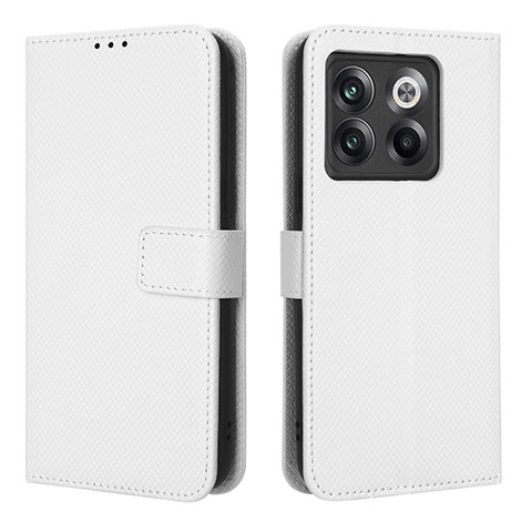 Funda de Cuero Cartera con Soporte Carcasa BY1 para OnePlus Ace Pro 5G Blanco