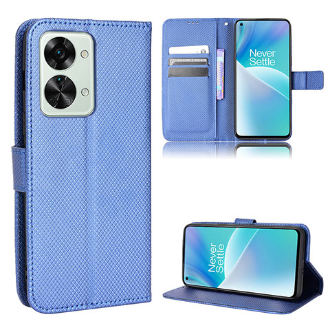 Funda de Cuero Cartera con Soporte Carcasa BY1 para OnePlus Nord 2T 5G Azul