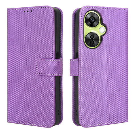 Funda de Cuero Cartera con Soporte Carcasa BY1 para OnePlus Nord CE 3 5G Morado