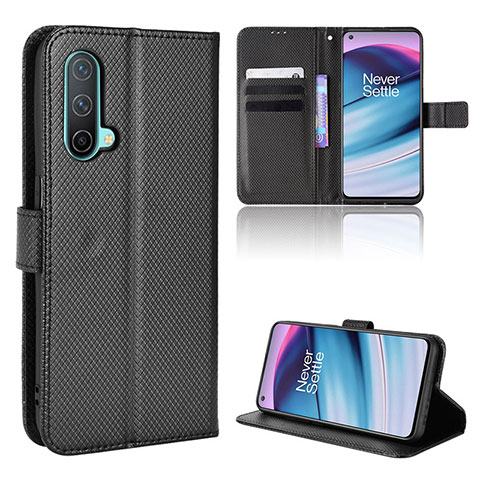 Funda de Cuero Cartera con Soporte Carcasa BY1 para OnePlus Nord CE 5G Negro