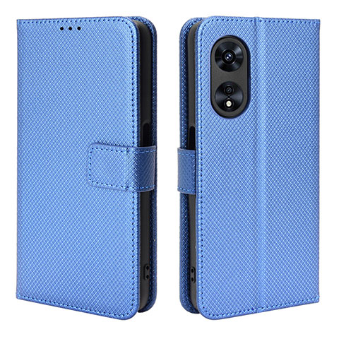 Funda de Cuero Cartera con Soporte Carcasa BY1 para Oppo A1x 5G Azul