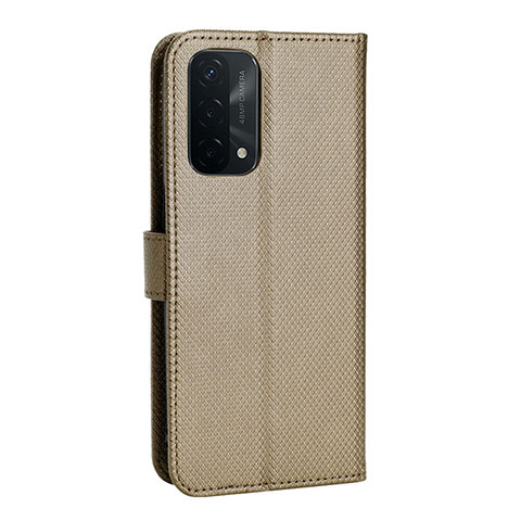 Funda de Cuero Cartera con Soporte Carcasa BY1 para Oppo A54 5G Marron