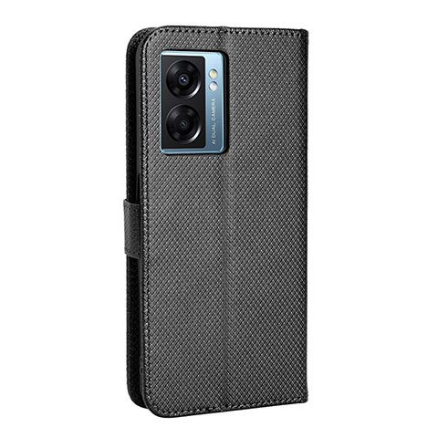 Funda de Cuero Cartera con Soporte Carcasa BY1 para Oppo A56S 5G Negro