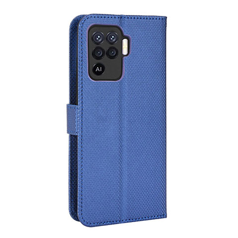 Funda de Cuero Cartera con Soporte Carcasa BY1 para Oppo A94 4G Azul