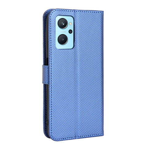 Funda de Cuero Cartera con Soporte Carcasa BY1 para Oppo A96 4G Azul