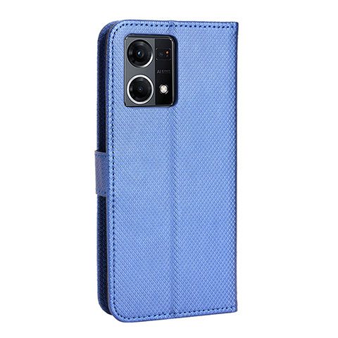 Funda de Cuero Cartera con Soporte Carcasa BY1 para Oppo F21s Pro 4G Azul