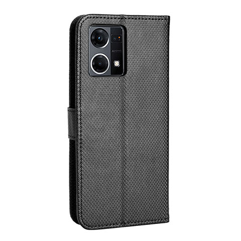 Funda de Cuero Cartera con Soporte Carcasa BY1 para Oppo F21s Pro 4G Negro