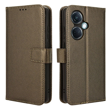 Funda de Cuero Cartera con Soporte Carcasa BY1 para Oppo K11 5G Marron