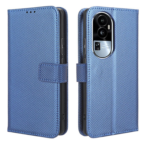 Funda de Cuero Cartera con Soporte Carcasa BY1 para Oppo Reno10 Pro+ Plus 5G Azul