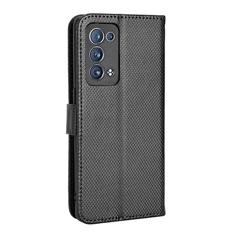 Funda de Cuero Cartera con Soporte Carcasa BY1 para Oppo Reno6 Pro 5G Negro