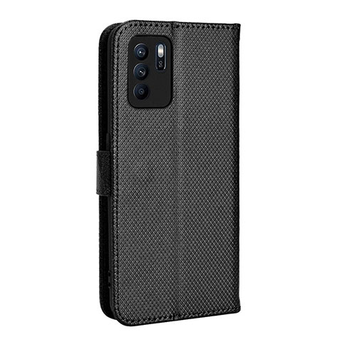 Funda de Cuero Cartera con Soporte Carcasa BY1 para Oppo Reno6 Z 5G Negro