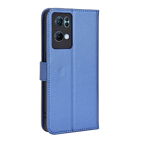 Funda de Cuero Cartera con Soporte Carcasa BY1 para Oppo Reno7 Pro 5G Azul