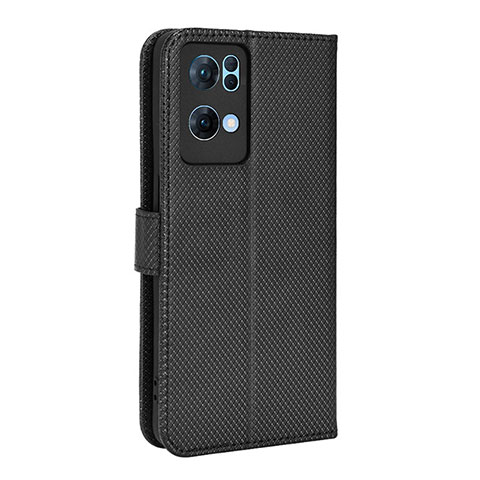 Funda de Cuero Cartera con Soporte Carcasa BY1 para Oppo Reno7 Pro 5G Negro