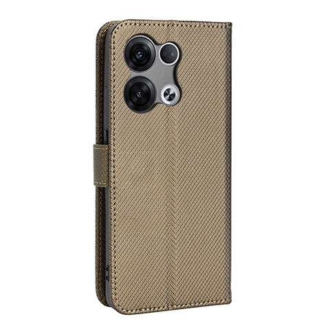 Funda de Cuero Cartera con Soporte Carcasa BY1 para Oppo Reno9 5G Marron