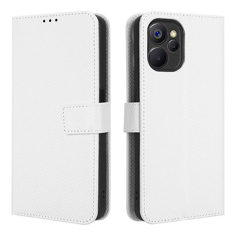 Funda de Cuero Cartera con Soporte Carcasa BY1 para Realme 10 5G Blanco