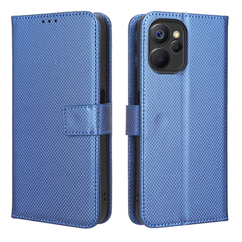 Funda de Cuero Cartera con Soporte Carcasa BY1 para Realme 10T 5G Azul