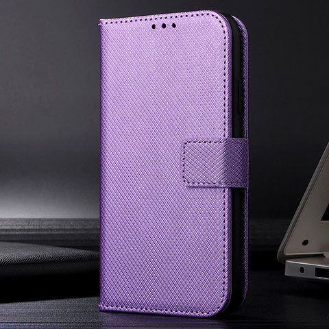 Funda de Cuero Cartera con Soporte Carcasa BY1 para Realme 8 4G Morado