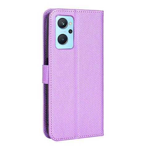 Funda de Cuero Cartera con Soporte Carcasa BY1 para Realme 9i 4G Morado