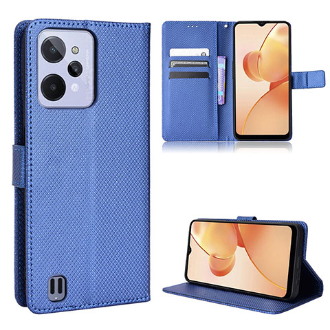 Funda de Cuero Cartera con Soporte Carcasa BY1 para Realme C31 Azul