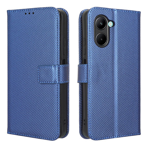 Funda de Cuero Cartera con Soporte Carcasa BY1 para Realme C33 Azul