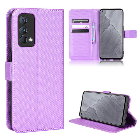 Funda de Cuero Cartera con Soporte Carcasa BY1 para Realme GT Master 5G Morado