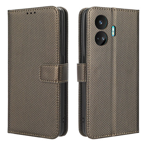 Funda de Cuero Cartera con Soporte Carcasa BY1 para Realme GT Neo5 SE 5G Marron