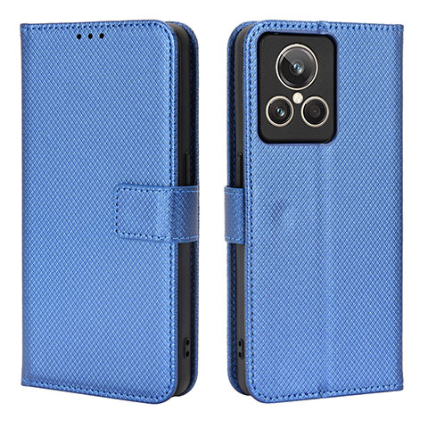 Funda de Cuero Cartera con Soporte Carcasa BY1 para Realme GT2 Master Explorer Azul