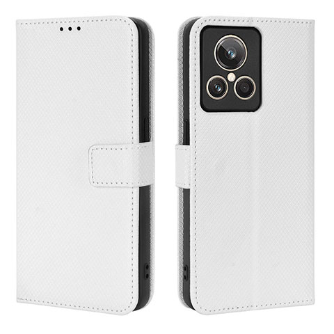 Funda de Cuero Cartera con Soporte Carcasa BY1 para Realme GT2 Master Explorer Blanco