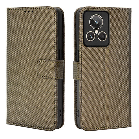 Funda de Cuero Cartera con Soporte Carcasa BY1 para Realme GT2 Master Explorer Marron