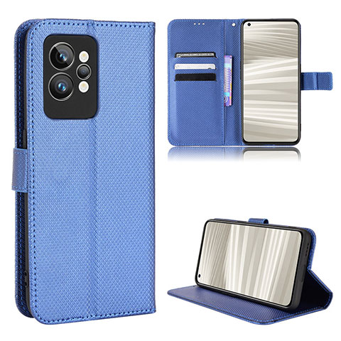 Funda de Cuero Cartera con Soporte Carcasa BY1 para Realme GT2 Pro 5G Azul