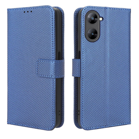 Funda de Cuero Cartera con Soporte Carcasa BY1 para Realme Q5x 5G Azul