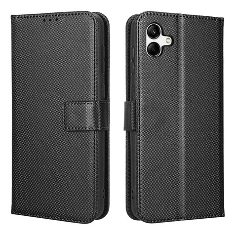 Funda de Cuero Cartera con Soporte Carcasa BY1 para Samsung Galaxy A04 4G Negro