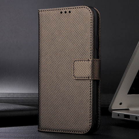 Funda de Cuero Cartera con Soporte Carcasa BY1 para Samsung Galaxy A12 Nacho Marron