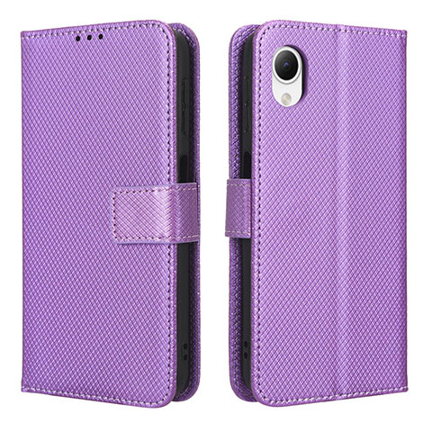 Funda de Cuero Cartera con Soporte Carcasa BY1 para Samsung Galaxy A23 5G SC-56C Morado