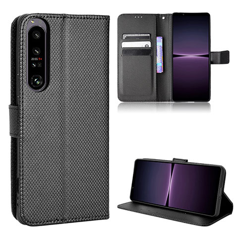 Funda de Cuero Cartera con Soporte Carcasa BY1 para Sony Xperia 1 IV SO-51C Negro