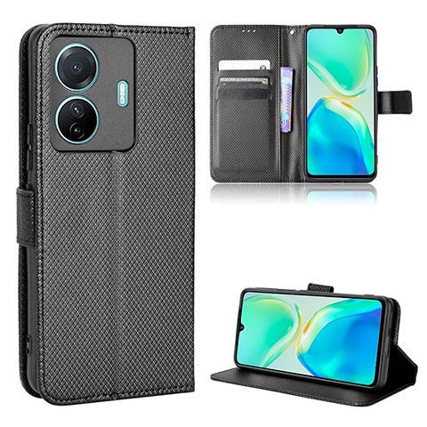 Funda de Cuero Cartera con Soporte Carcasa BY1 para Vivo iQOO Z6 Pro 5G Negro