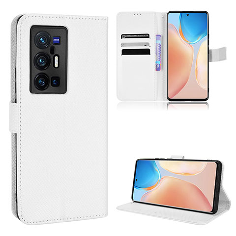 Funda de Cuero Cartera con Soporte Carcasa BY1 para Vivo X70 Pro+ Plus 5G Blanco