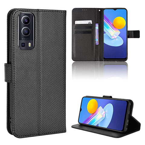 Funda de Cuero Cartera con Soporte Carcasa BY1 para Vivo Y75s 5G Negro