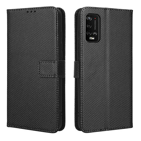 Funda de Cuero Cartera con Soporte Carcasa BY1 para Wiko Power U10 Negro