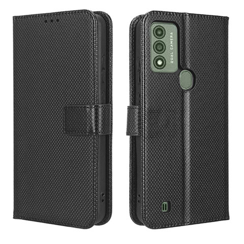 Funda de Cuero Cartera con Soporte Carcasa BY1 para Wiko Voix Negro