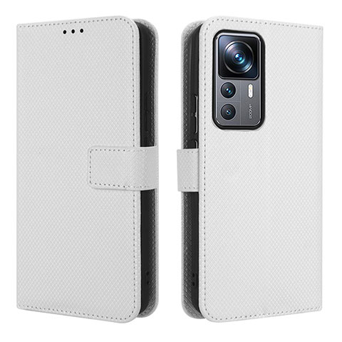 Funda de Cuero Cartera con Soporte Carcasa BY1 para Xiaomi Mi 12T 5G Blanco