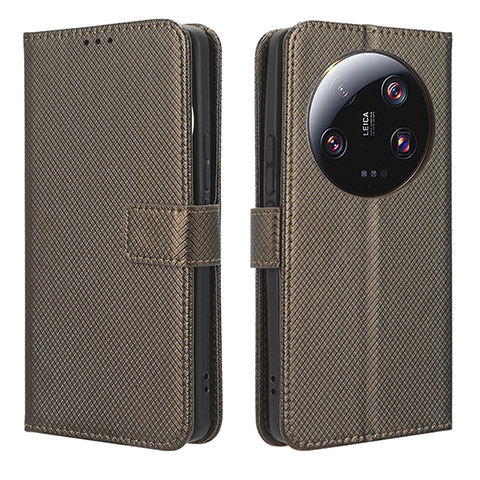 Funda de Cuero Cartera con Soporte Carcasa BY1 para Xiaomi Mi 13 Ultra 5G Marron