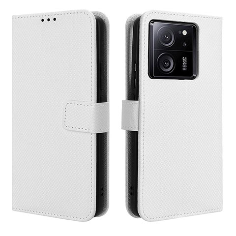 Funda de Cuero Cartera con Soporte Carcasa BY1 para Xiaomi Mi 13T 5G Blanco