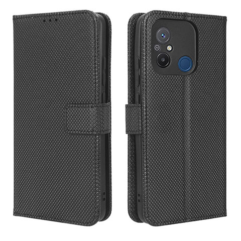 Funda de Cuero Cartera con Soporte Carcasa BY1 para Xiaomi Poco C55 Negro