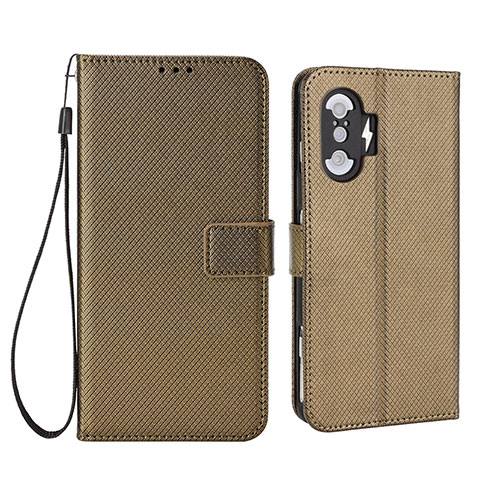 Funda de Cuero Cartera con Soporte Carcasa BY1 para Xiaomi Poco F3 GT 5G Marron