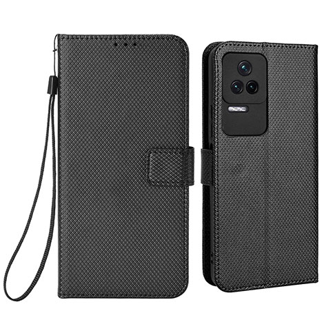 Funda de Cuero Cartera con Soporte Carcasa BY1 para Xiaomi Poco F4 5G Negro