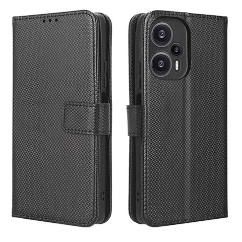 Funda de Cuero Cartera con Soporte Carcasa BY1 para Xiaomi Poco F5 5G Negro